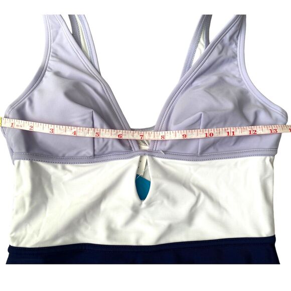 Cupshe Women's Swimsuit Size Small One Piece V Neck Keyhole Cutout Color Block - Picture 7 of 8